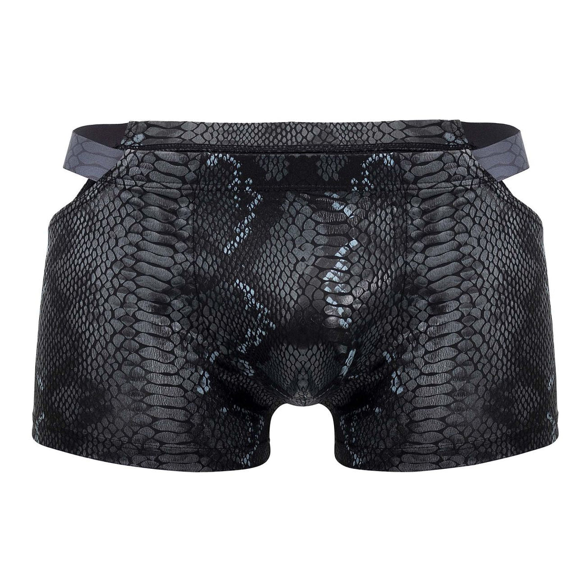 Male Power S-naked Pouch Short - Black-Blue