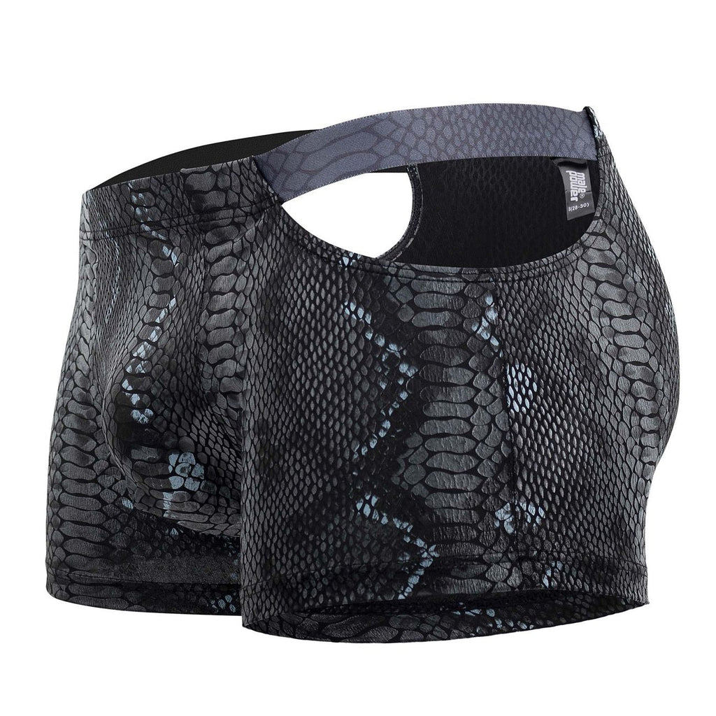 Male Power S-naked Pouch Short - Black-Blue