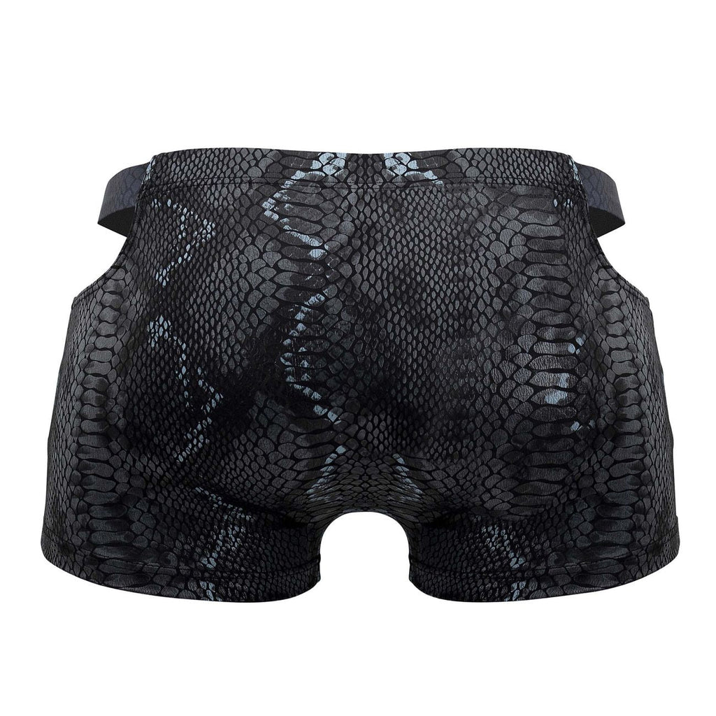 Male Power S-naked Pouch Short - Black-Blue