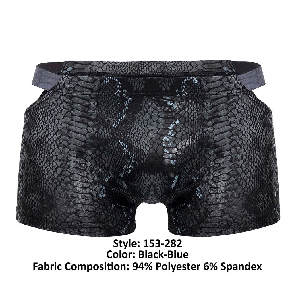 Male Power S-naked Pouch Short - Black-Blue