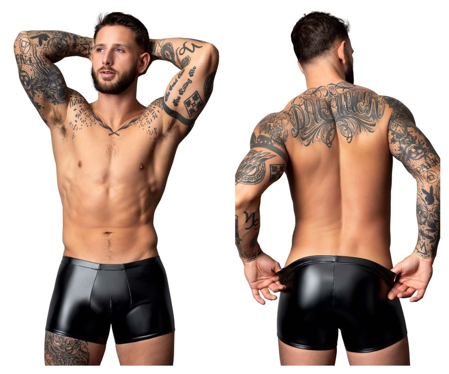 Male Power Liquid Onyx Pouch Short - Black
