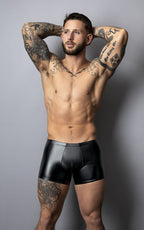 Male Power Liquid Onyx Pouch Short - Black