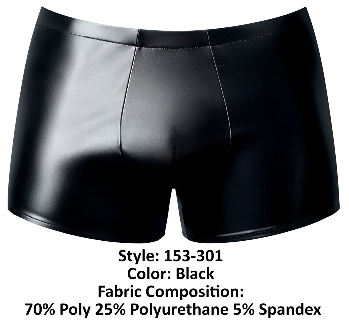Male Power Liquid Onyx Pouch Short - Black