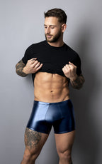 Male Power Liquid Onyx Pouch Short - Blue