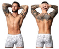 Male Power Soo Cumfy Boxer Brief - White-Black