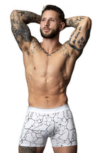 Male Power Soo Cumfy Boxer Brief - White-Black