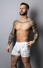 Male Power Soo Cumfy Boxer Brief - White-Black
