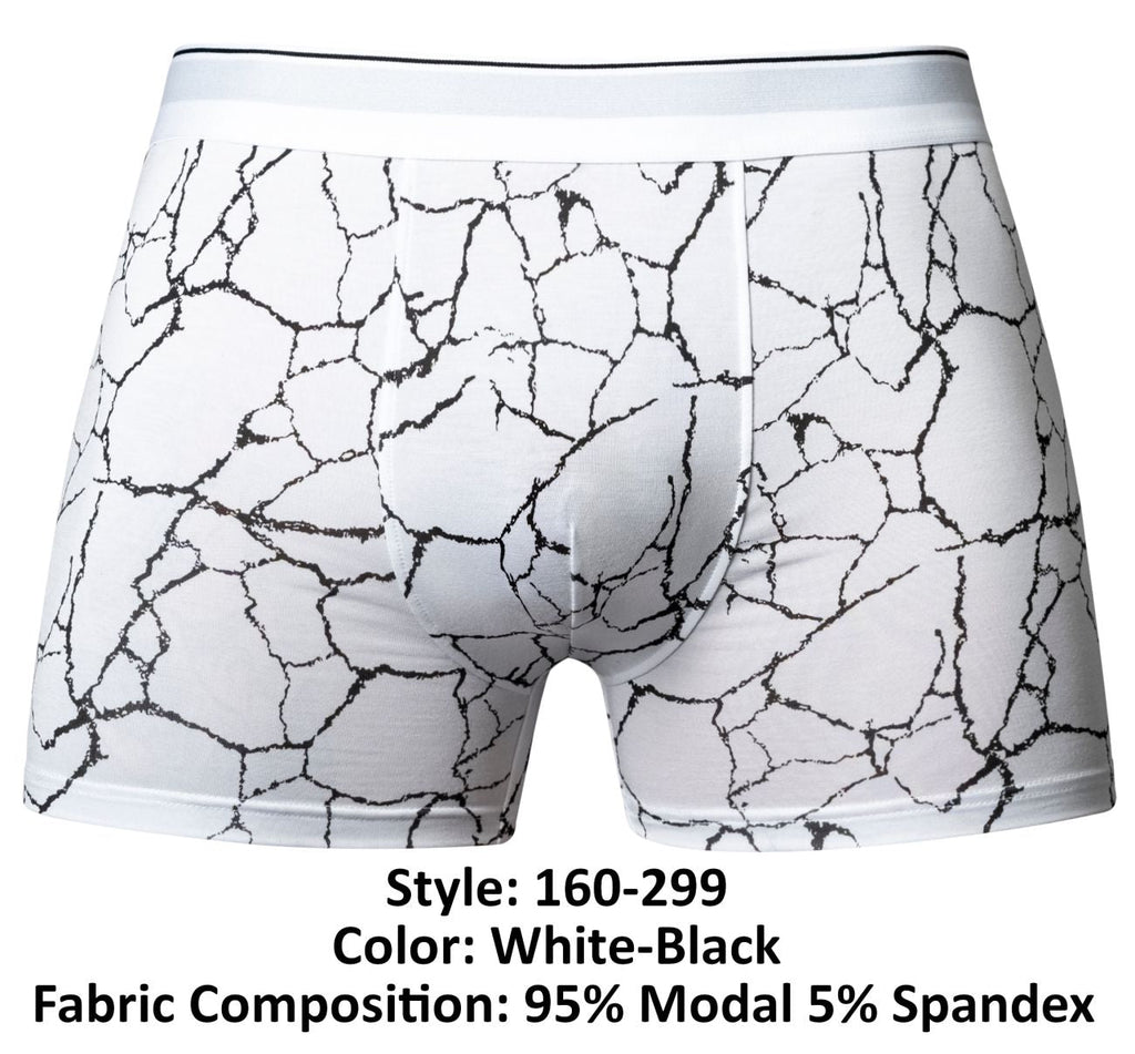 Male Power Soo Cumfy Boxer Brief - White-Black