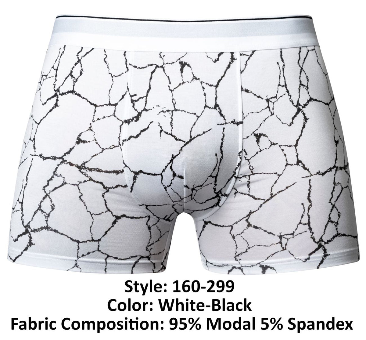 Male Power Soo Cumfy Boxer Brief - White-Black