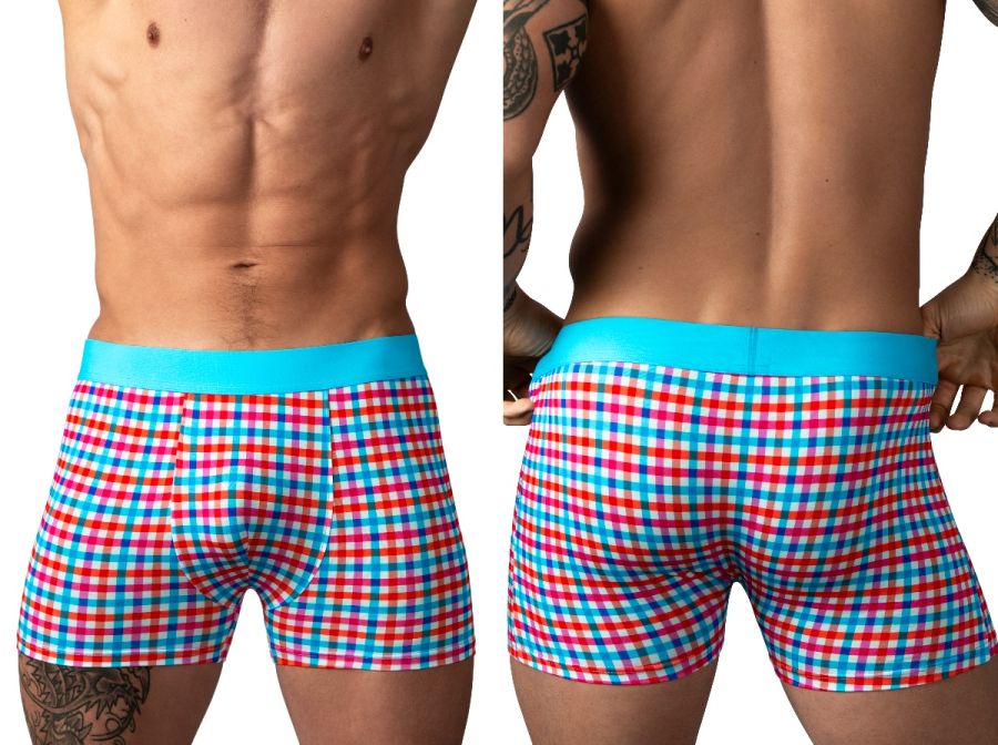 Male Power So Comfy Gingham Boxer Brief - Gingham Print