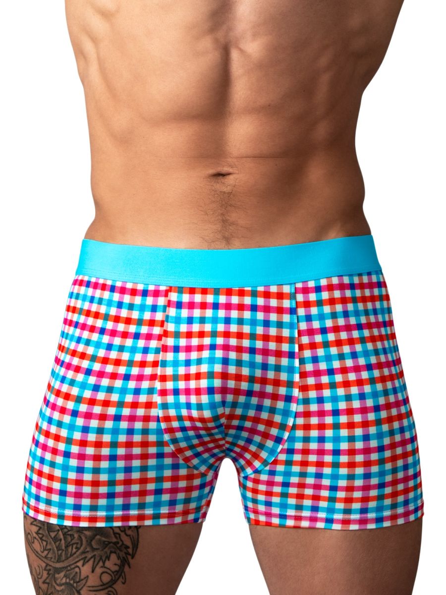 Male Power So Comfy Gingham Boxer Brief - Gingham Print