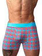 Male Power So Comfy Gingham Boxer Brief - Gingham Print