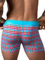 Male Power So Comfy Gingham Boxer Brief - Gingham Print