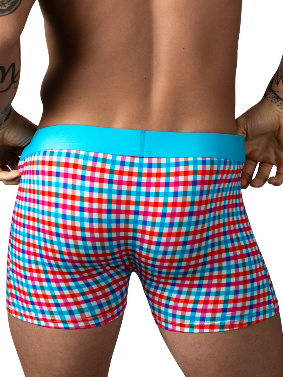 Male Power So Comfy Gingham Boxer Brief - Gingham Print