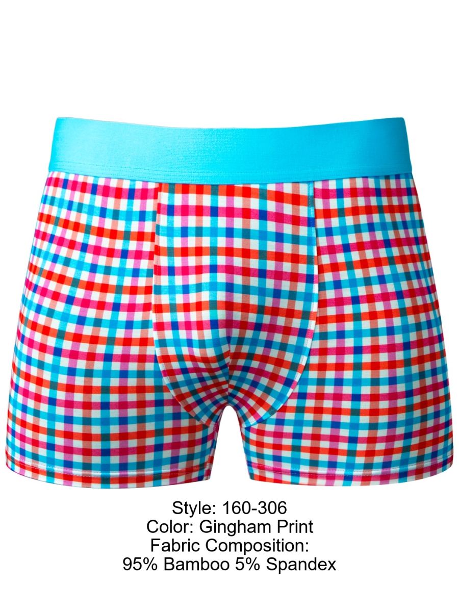Male Power So Comfy Gingham Boxer Brief - Gingham Print