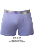 Male Power So Comfy Gingham Boxer Brief - Purple