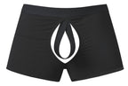 Male Power Open Ended Moonshine Short Open Front Elastic Cock Ring - Black