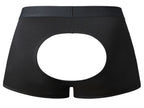 Male Power Open Ended Moonshine Short Open Front Elastic Cock Ring - Black