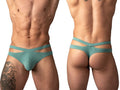 Male Power Eco Cozy Cutout Thong - Green