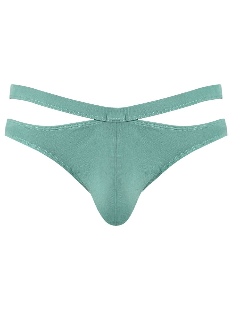 Male Power Eco Cozy Cutout Thong - Green