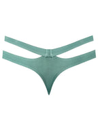 Male Power Eco Cozy Cutout Thong - Green