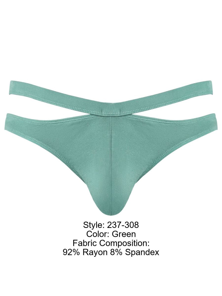 Male Power Eco Cozy Cutout Thong - Green