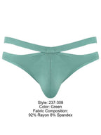 Male Power Eco Cozy Cutout Thong - Green