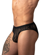 Male Power Ripple Moon Jockstrap - Black