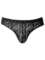 Male Power Ripple Moon Jockstrap - Black