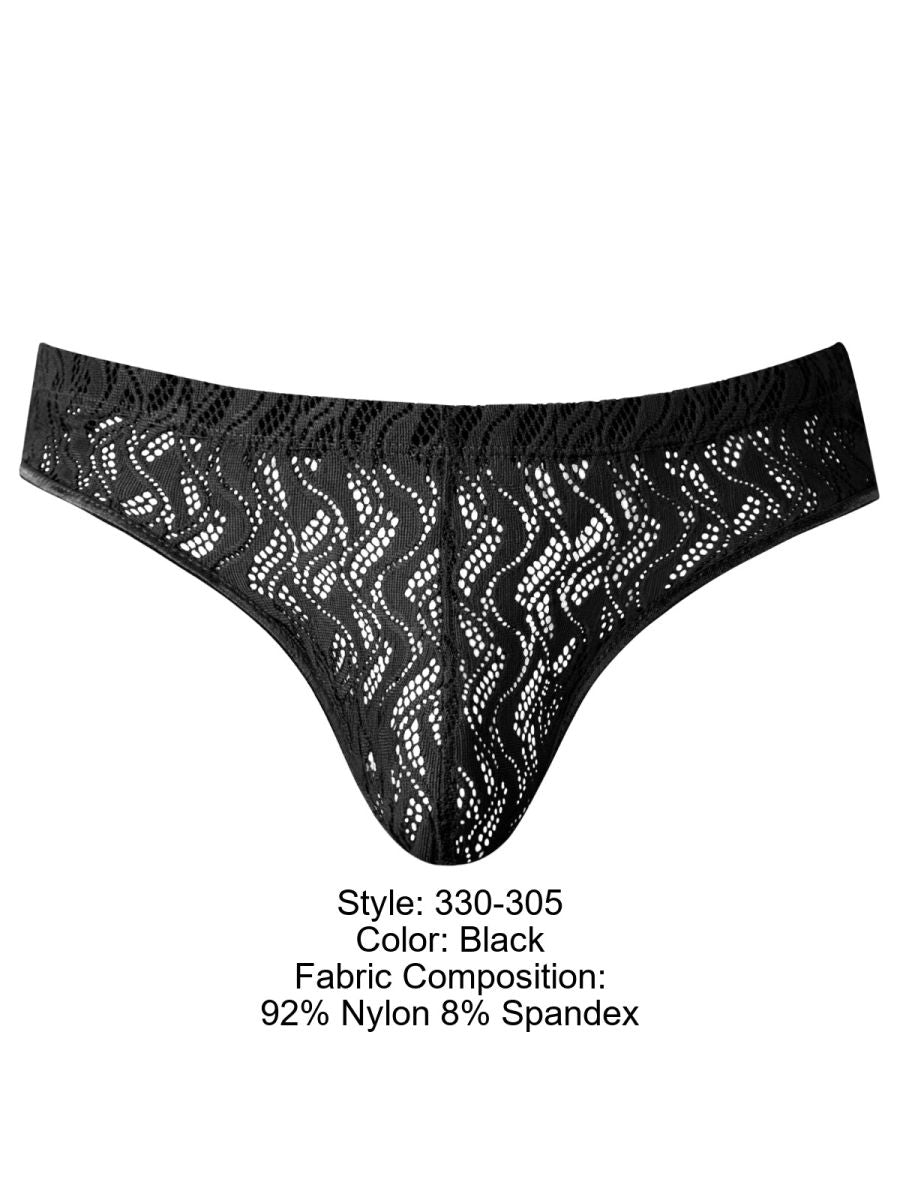 Male Power Ripple Moon Jockstrap - Black