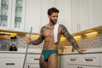 Male Power Ripple Moon Jockstrap - Teal