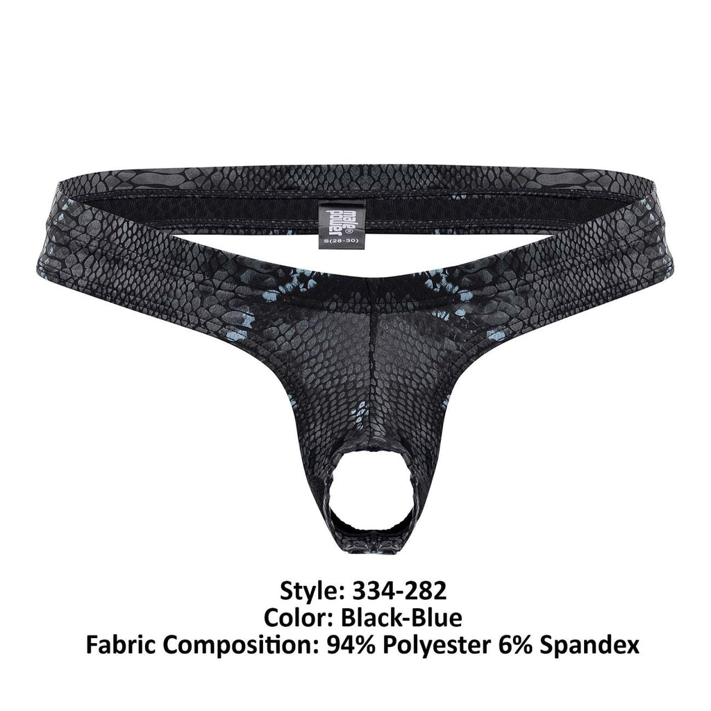Male Power S-naked Power Sock - Black-Blue