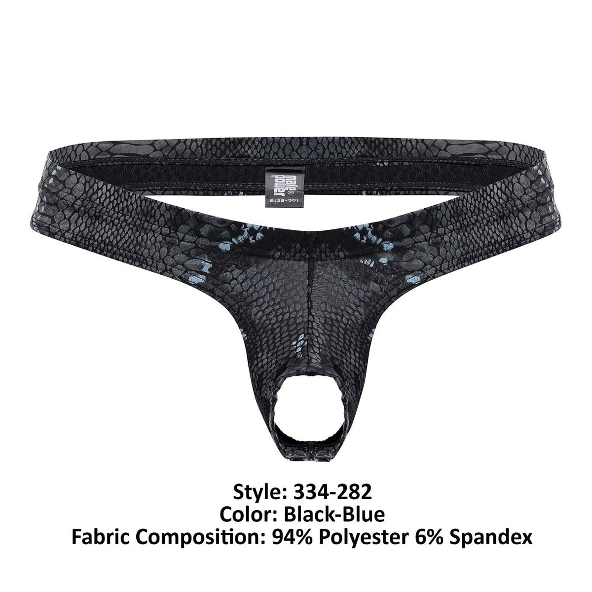 Male Power S-naked Power Sock - Black-Blue