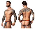 Male Power Soo Cumfy Jock - Navy-Orange