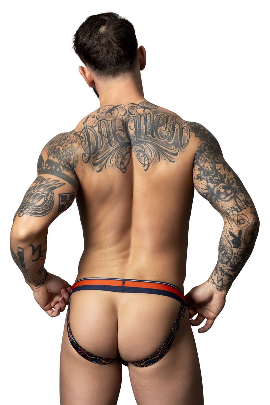 Male Power Soo Cumfy Jock - Navy-Orange