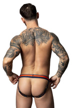 Male Power Soo Cumfy Jock - Navy-Orange
