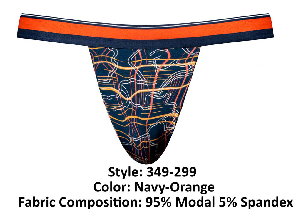 Male Power Soo Cumfy Jock - Navy-Orange