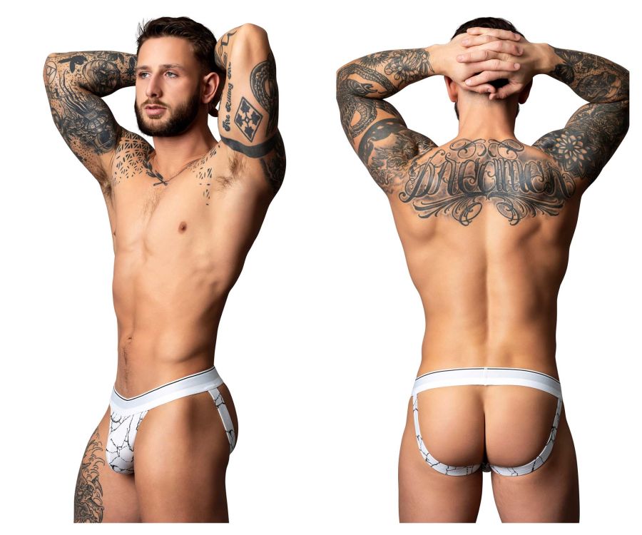 Male Power Soo Cumfy Jock - White-Black