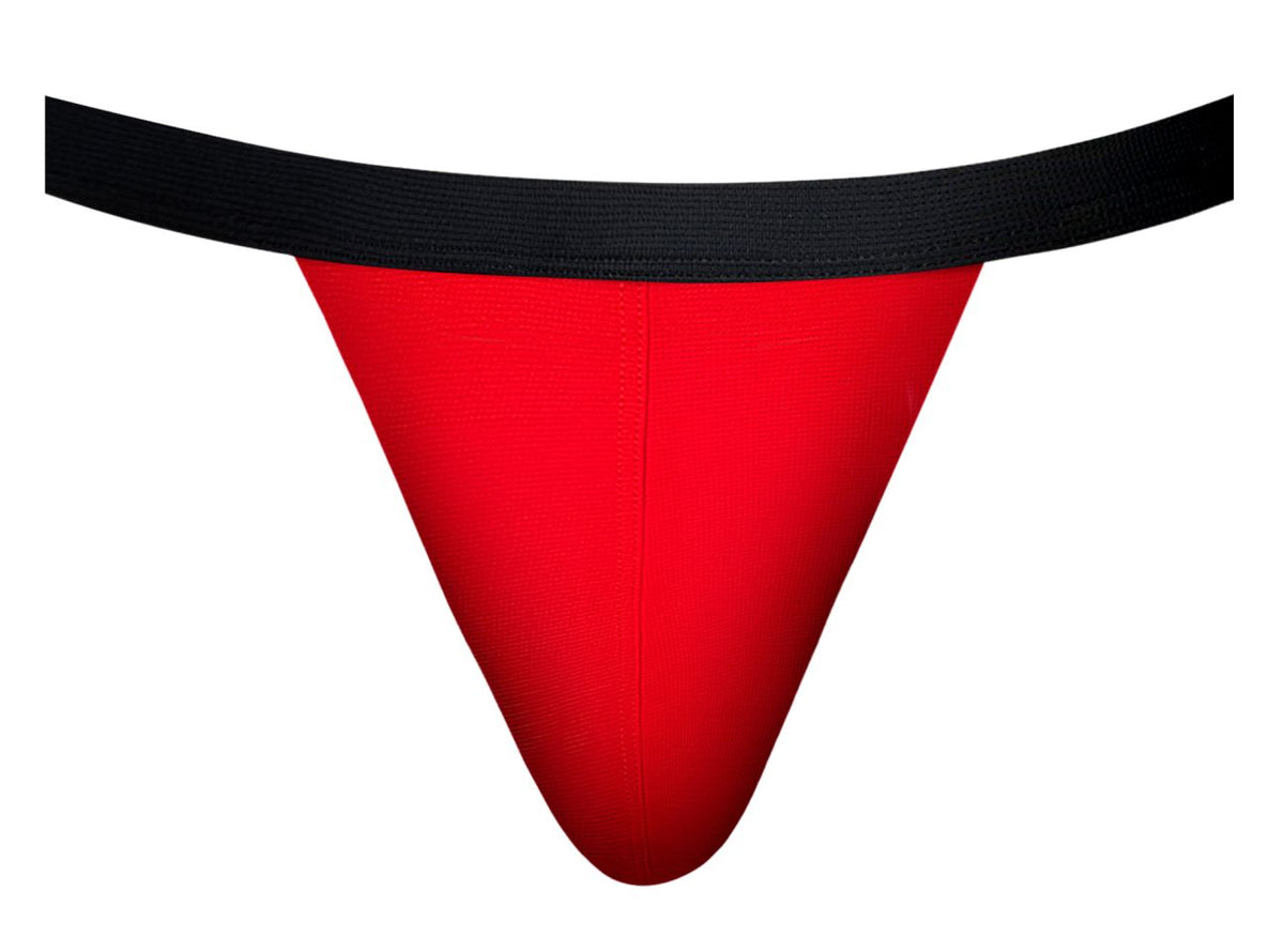 Male Power Hot Mesh Jock - Black-Red