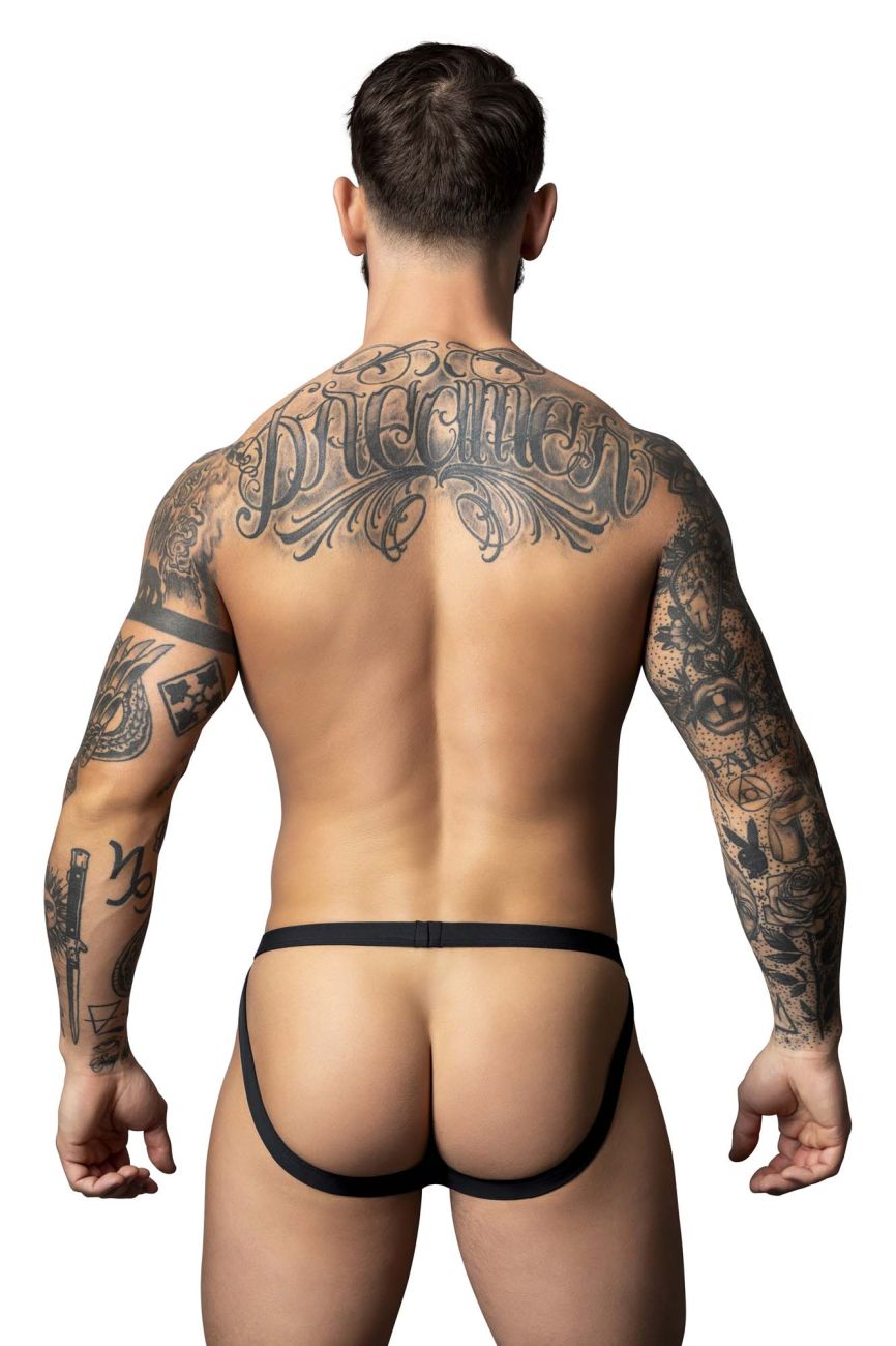 Male Power Hot Mesh Jock - Black-Red