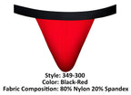 Male Power Hot Mesh Jock - Black-Red