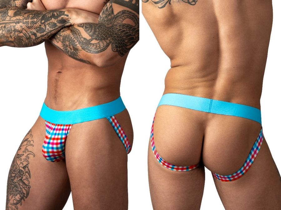 Male Power So Comfy Gingham Jock - Gingham Print