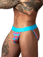 Male Power So Comfy Gingham Jock - Gingham Print