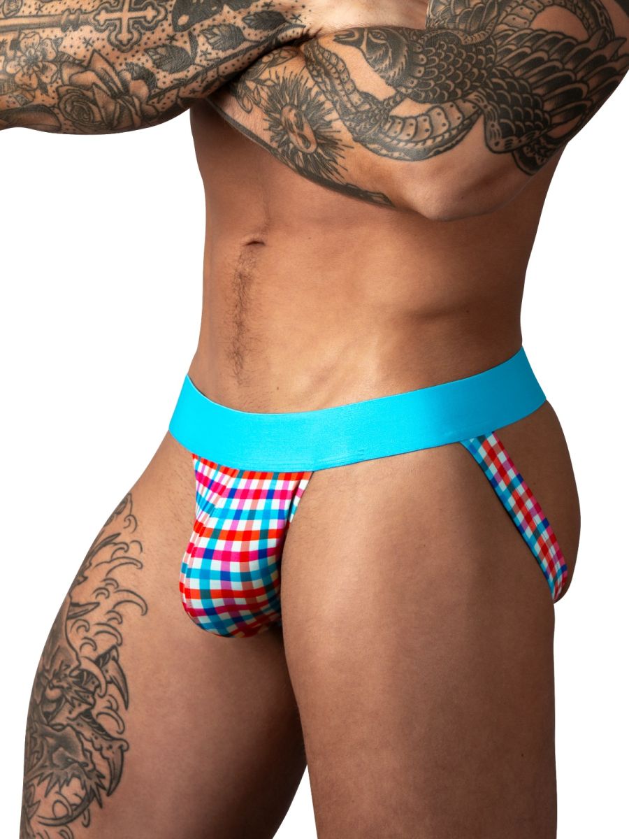 Male Power So Comfy Gingham Jock - Gingham Print