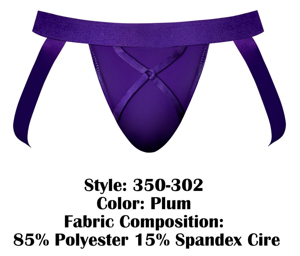 Male Power Eggplant Crossover Jock - Plum
