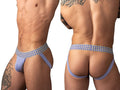 Male Power So Comfy Gingham Jockstrap - Purple