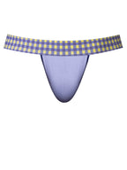 Male Power So Comfy Gingham Jockstrap - Purple