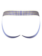 Male Power So Comfy Gingham Jockstrap - Purple