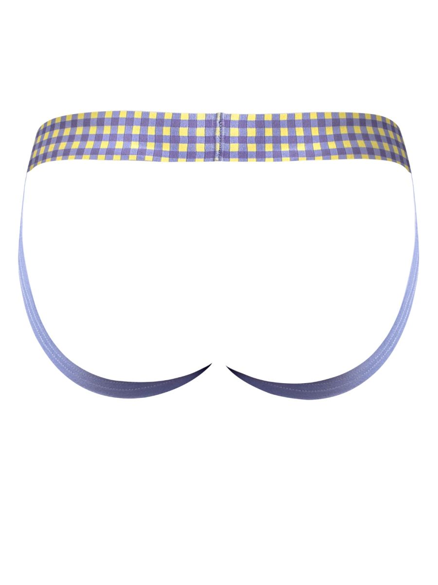 Male Power So Comfy Gingham Jockstrap - Purple