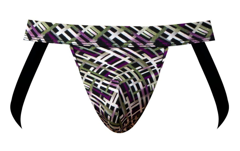 Male Power Gridlocked Strappy Ring Jock - Printed